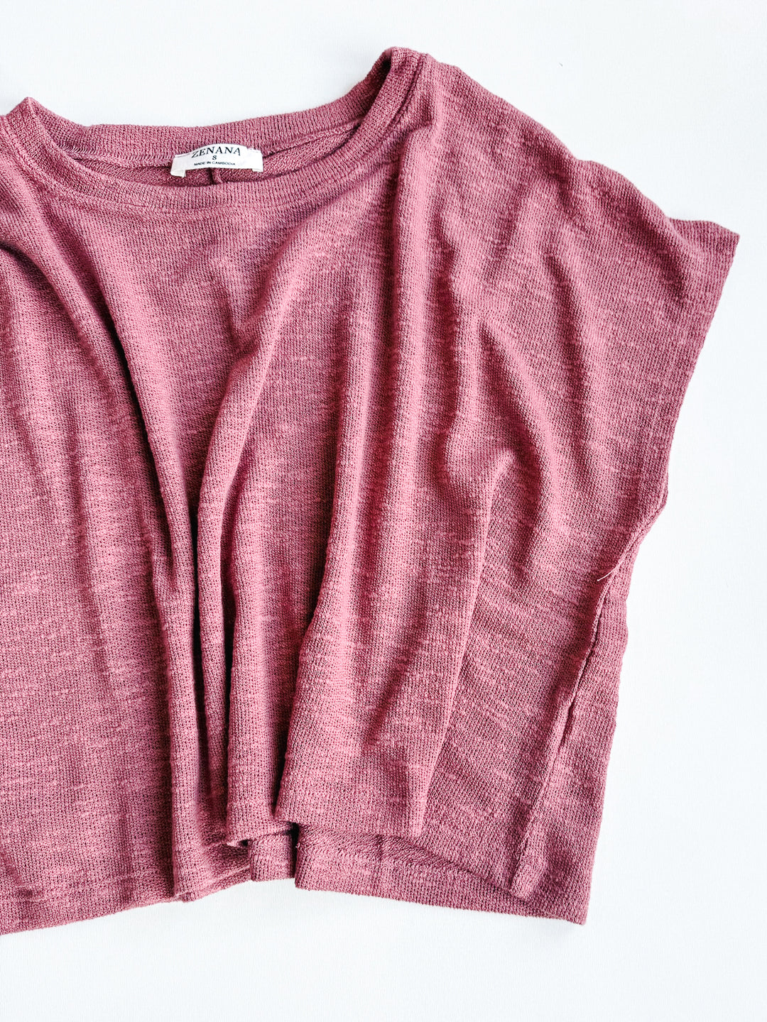 Daily Muse Hacci Cropped Round Neck