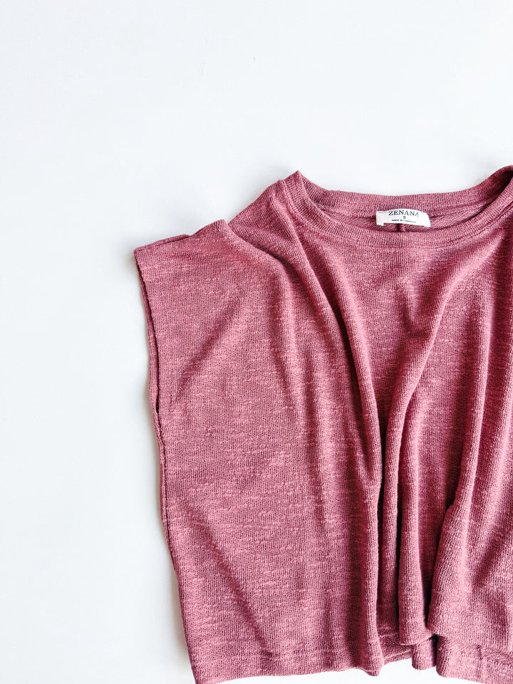 Daily Muse Hacci Cropped Round Neck