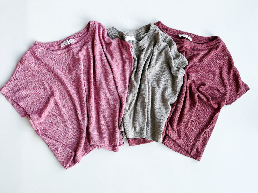 Daily Muse Hacci Cropped Round Neck
