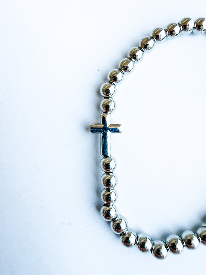 Cross Ball Bead Bracelet