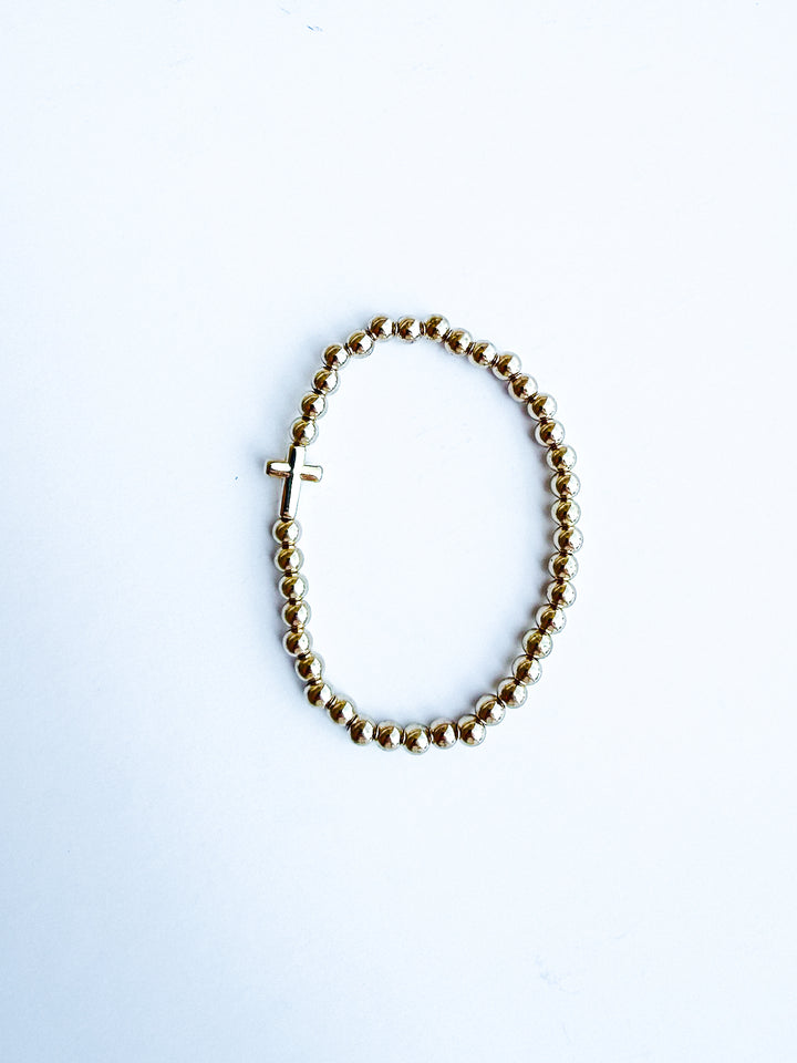 Cross Ball Bead Bracelet