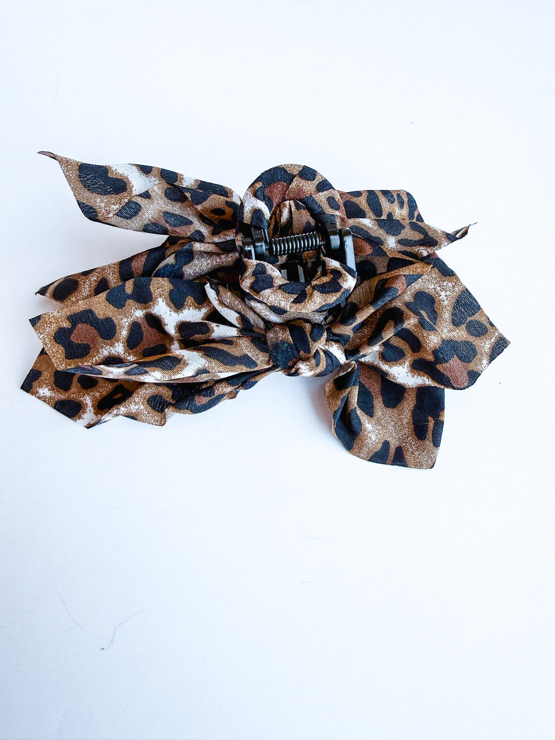 Bold & Beautiful Leopard Scarf Claw Clip