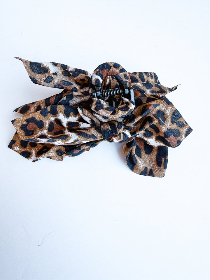Bold & Beautiful Leopard Scarf Claw Clip