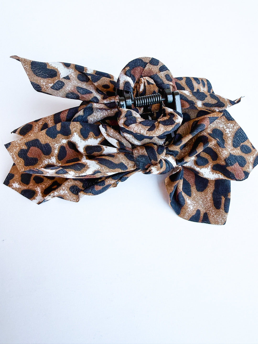 Bold & Beautiful Leopard Scarf Claw Clip