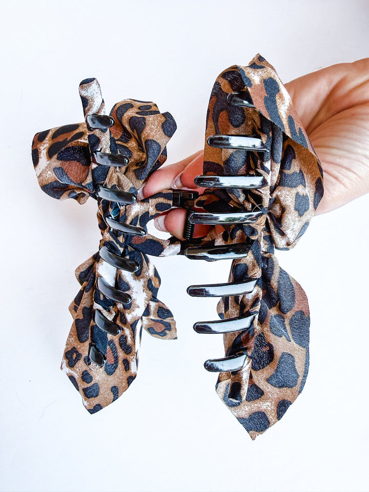 Bold & Beautiful Leopard Scarf Claw Clip