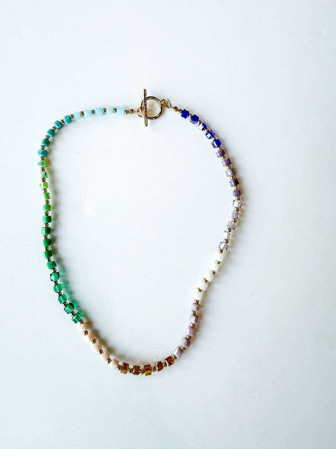 Color Me Happy Gradient Cube Necklace