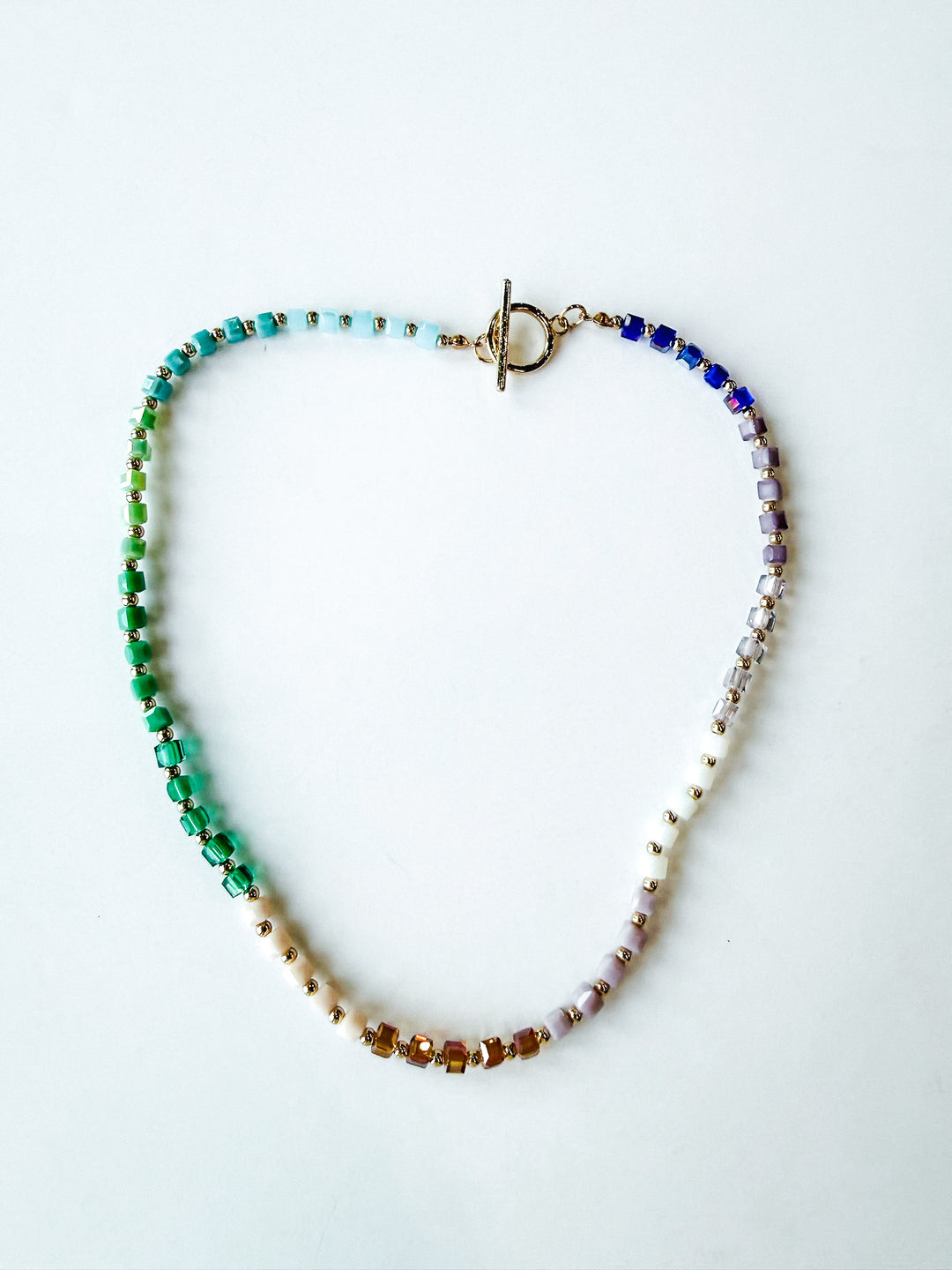 Color Me Happy Gradient Cube Necklace
