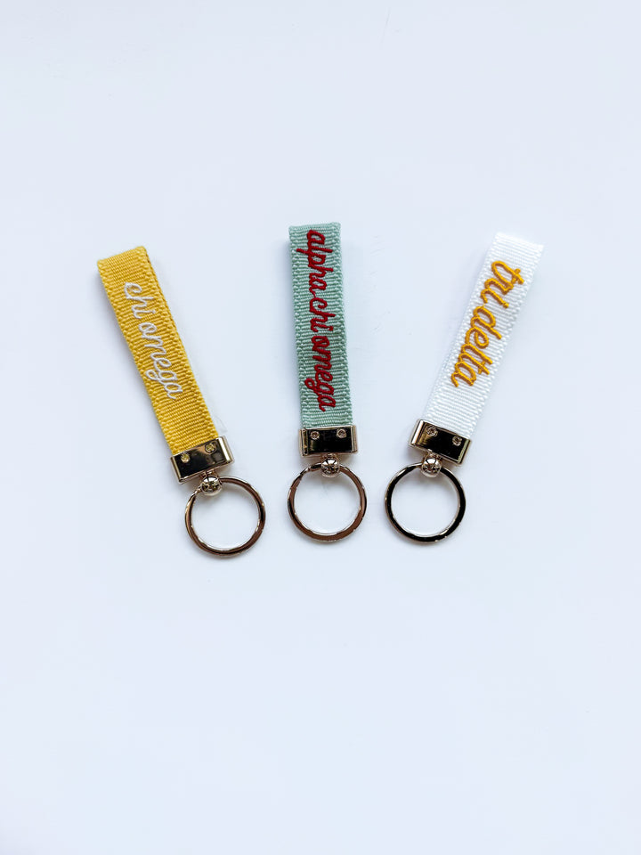 Embroidered Sorority Keychain