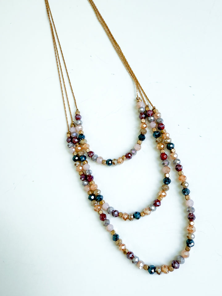 Amber Horizon Triple Layer Necklace