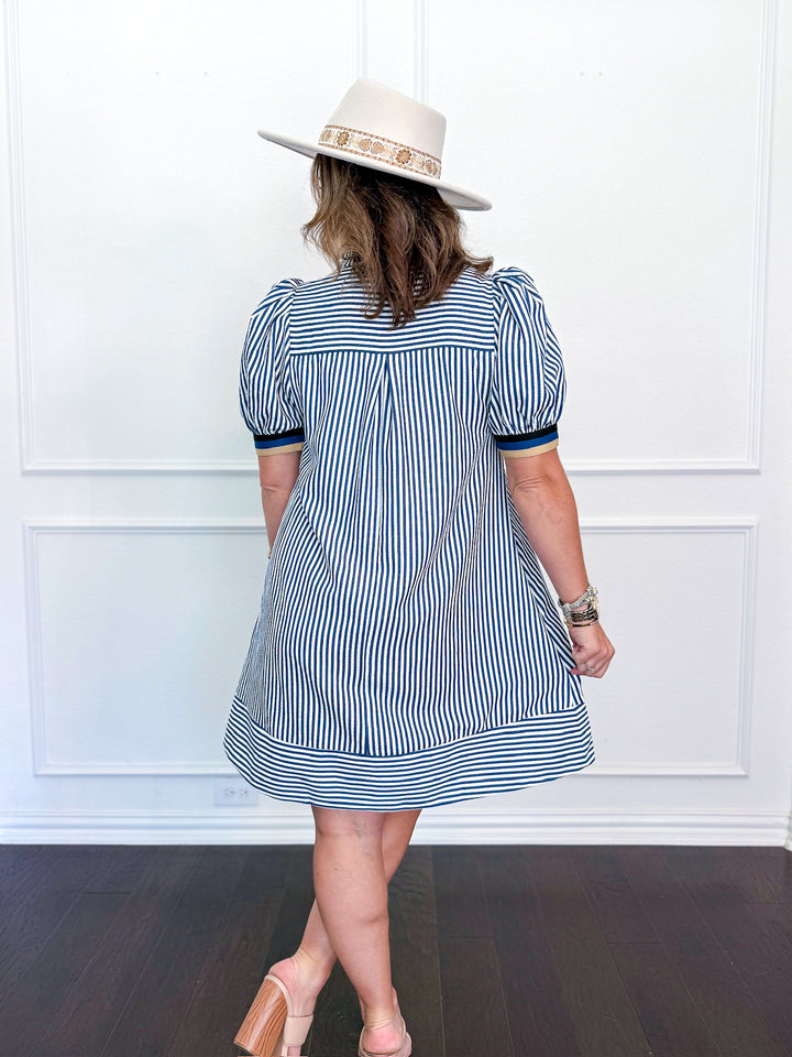 Sail into Fall Striped Dress