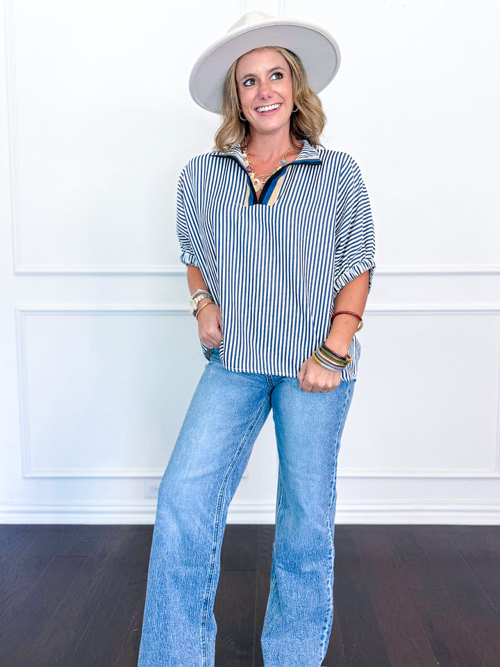 The Stripe Script Blouse