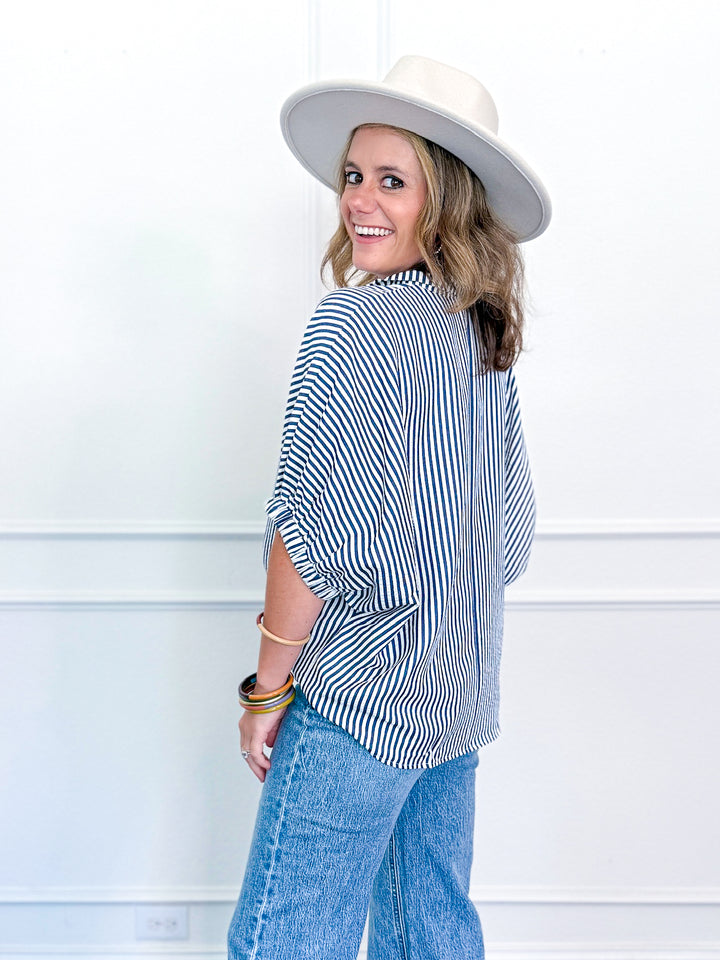 The Stripe Script Blouse
