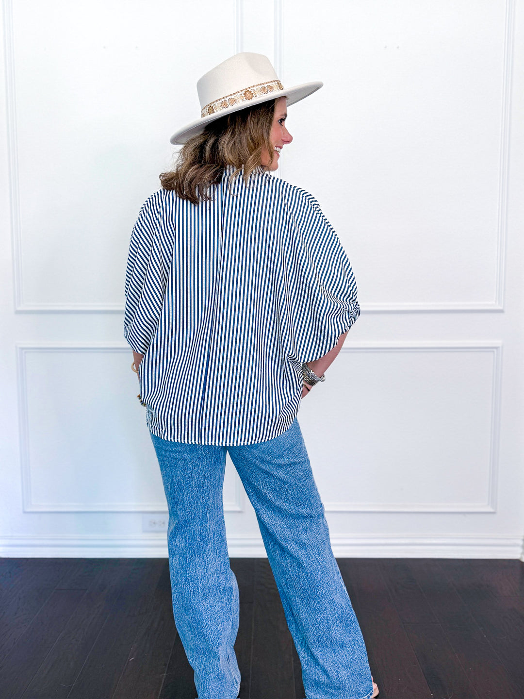 The Stripe Script Blouse