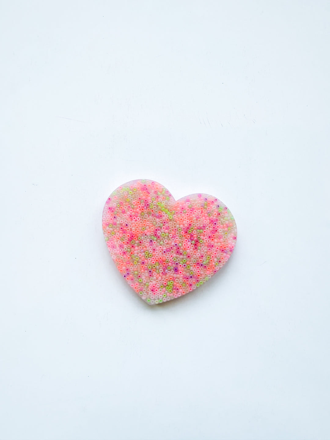 Neon Beaded Heart Picky Pad