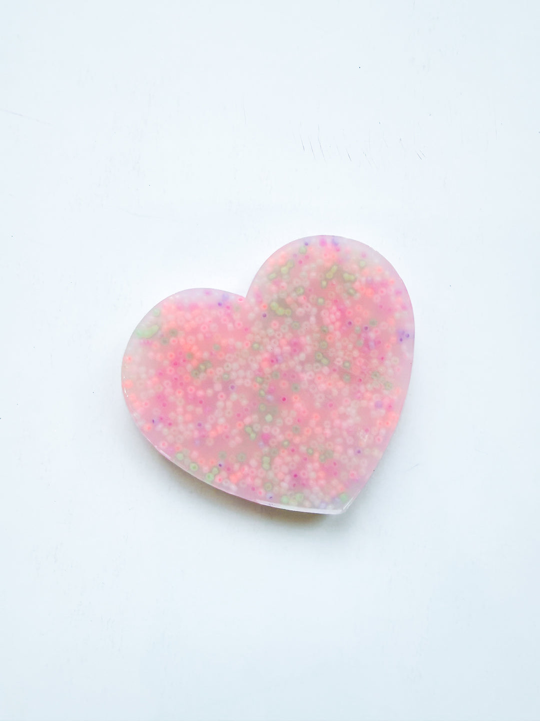 Neon Beaded Heart Picky Pad