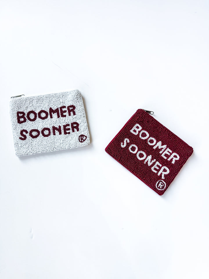 Boomer Sooner Beaded Coin Purse