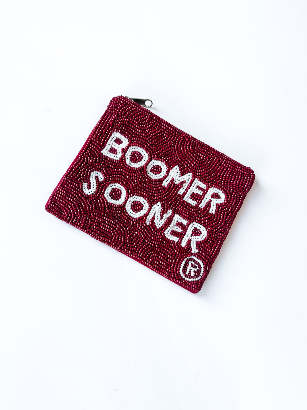Boomer Sooner Beaded Coin Purse