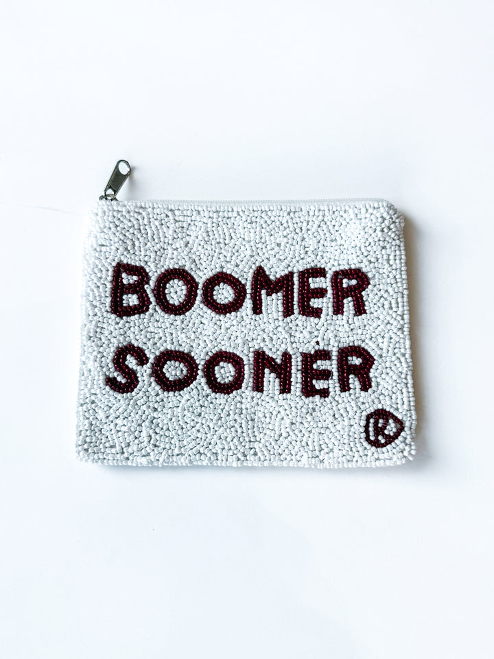 Boomer Sooner Beaded Coin Purse