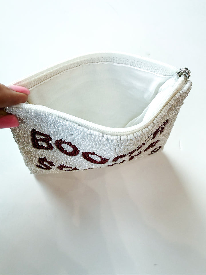 Boomer Sooner Beaded Coin Purse