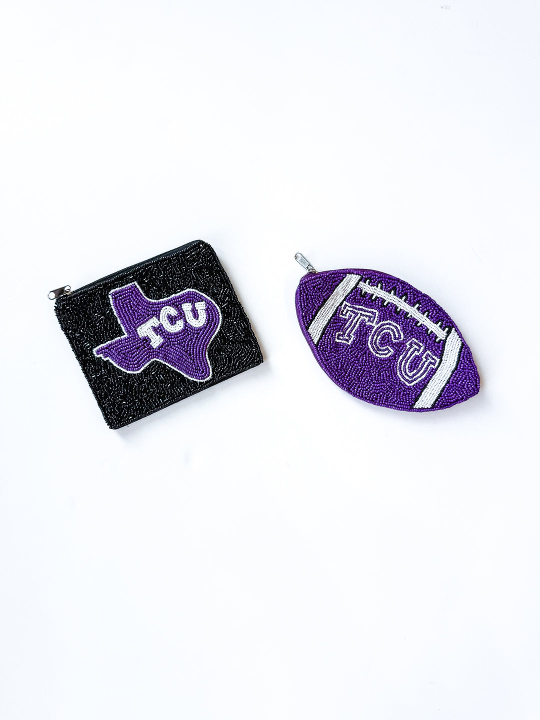 TCU Beaded Coin Purse