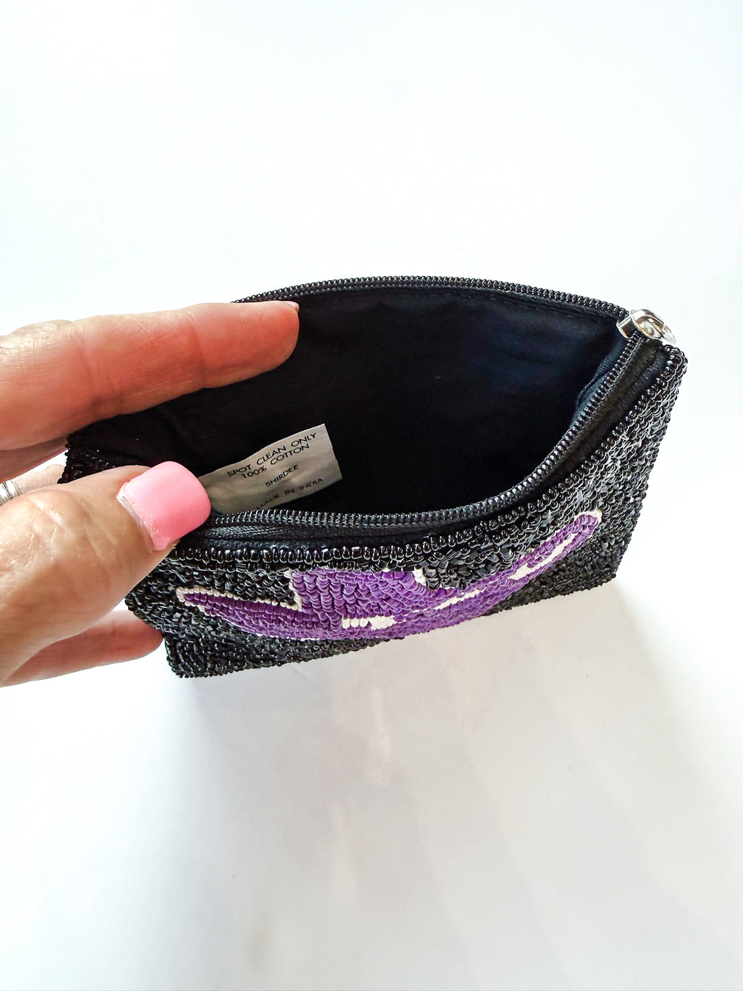 TCU Beaded Coin Purse