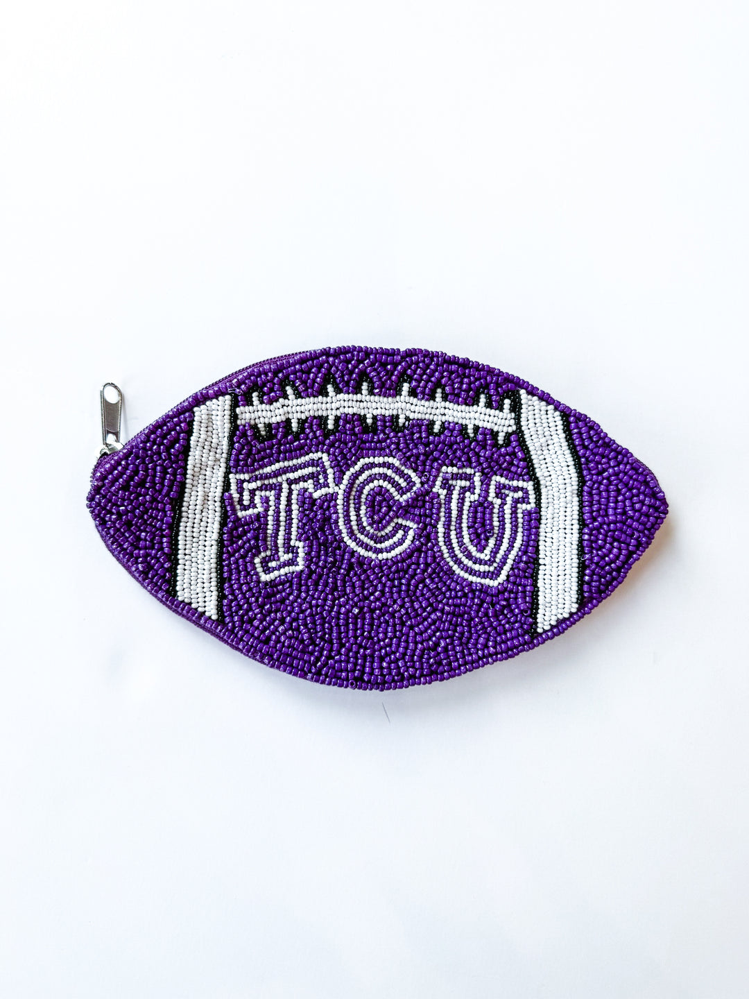 TCU Beaded Coin Purse