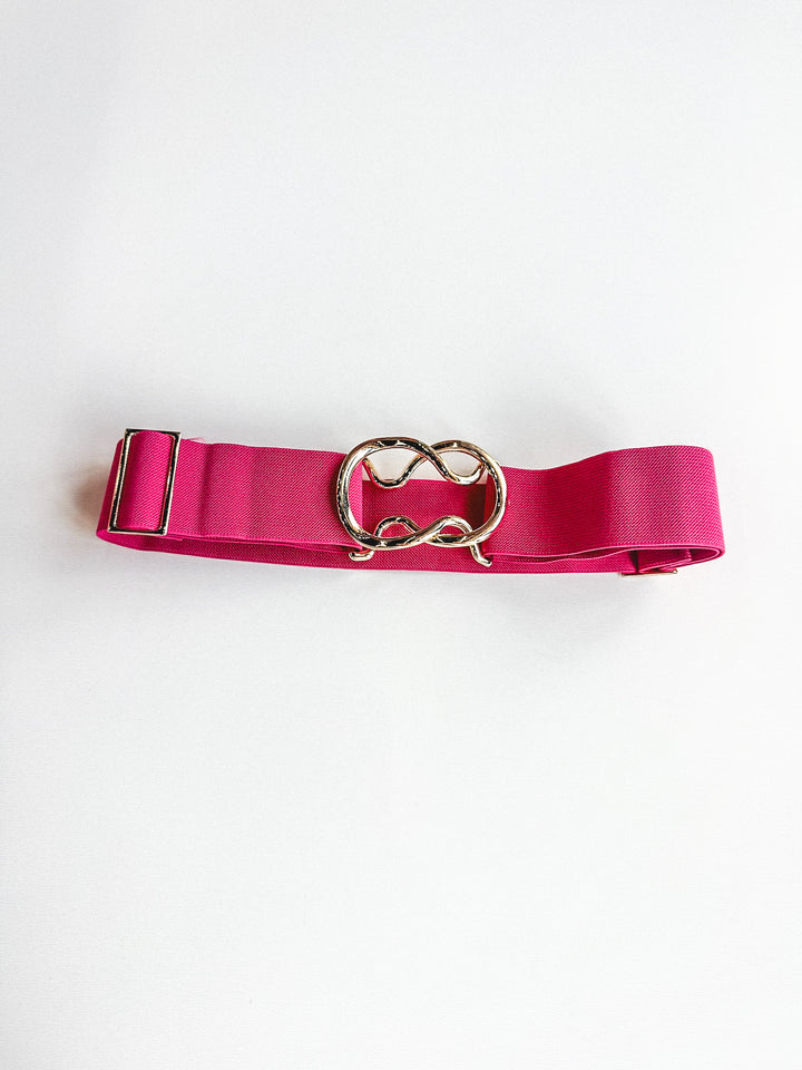 Circle Buckle Stretch Belt