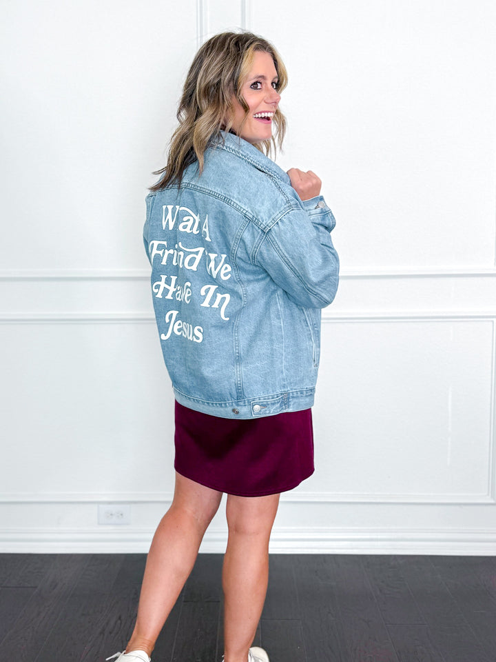 What a Friend in Jesus - Denim Jacket
