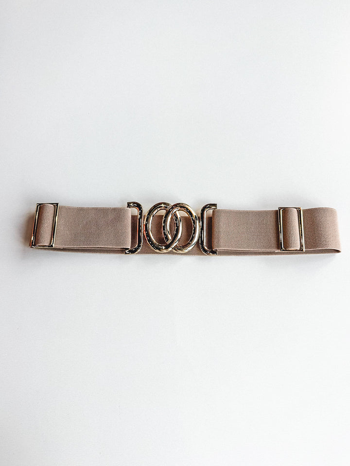 Circle Buckle Stretch Belt