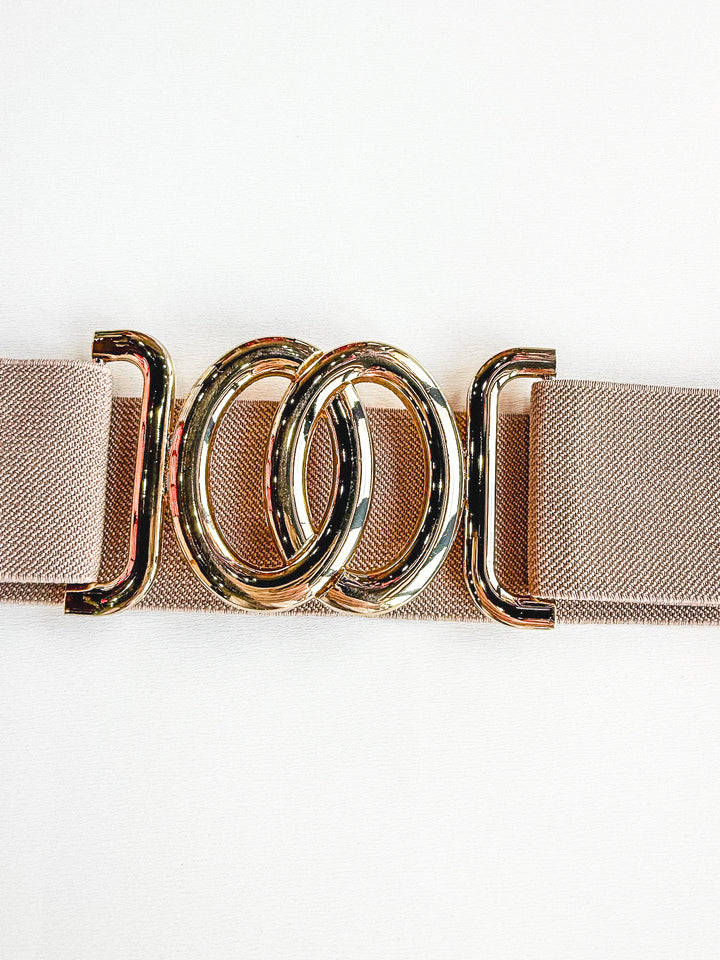 Circle Buckle Stretch Belt