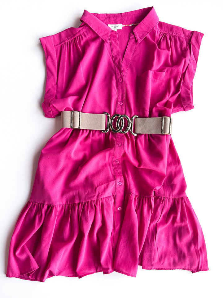 Circle Buckle Stretch Belt