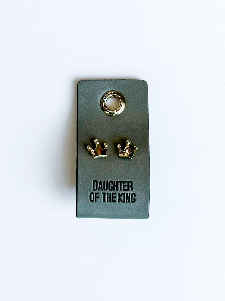 Leather Tag Earrings