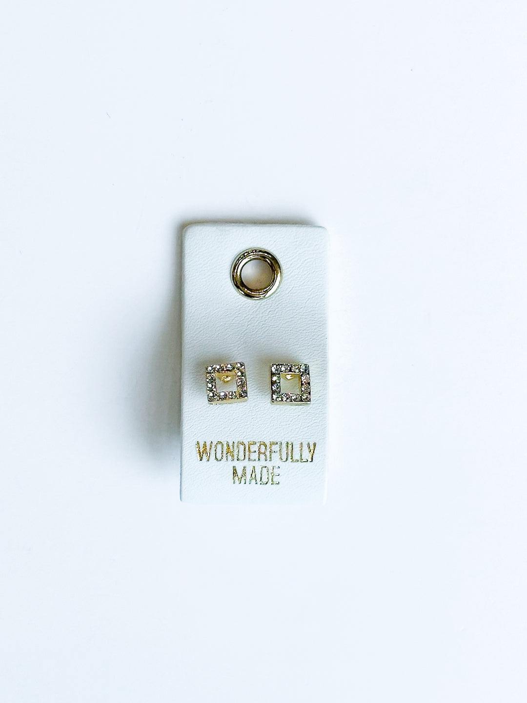Leather Tag Earrings