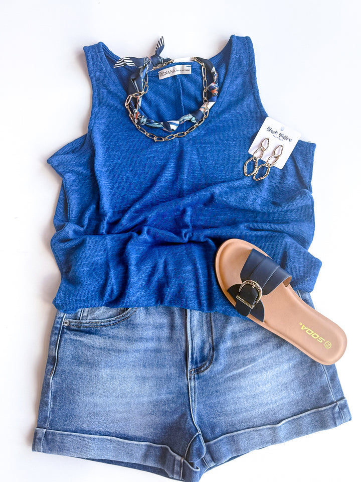 Easy Wear Hacci V Neck Tank