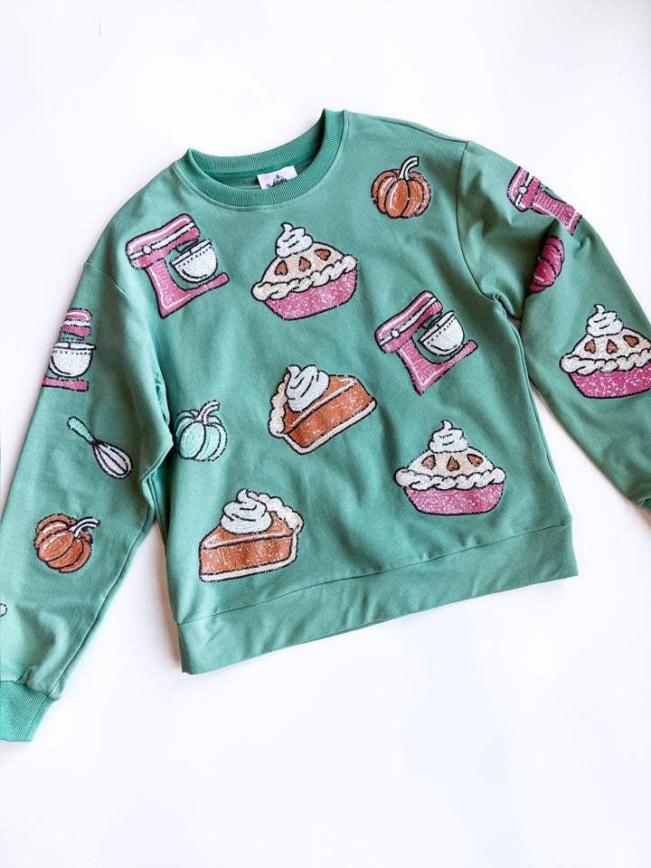 Slice of Thanksgiving Sequin Pullover