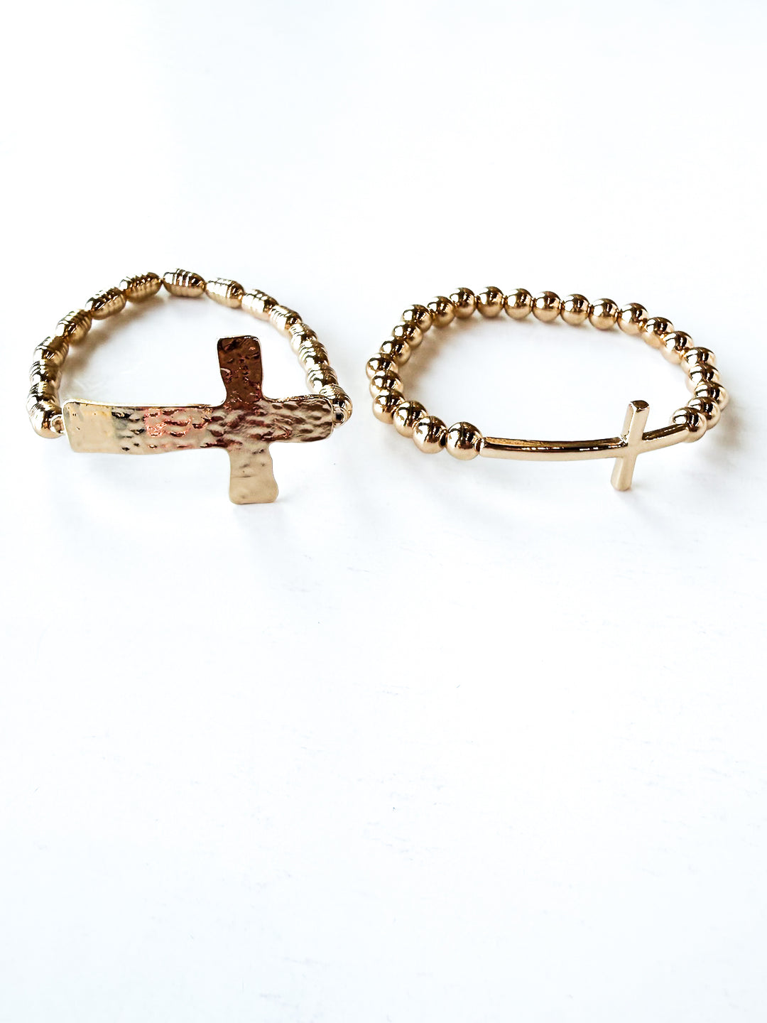 Double Strand Cross Bracelet