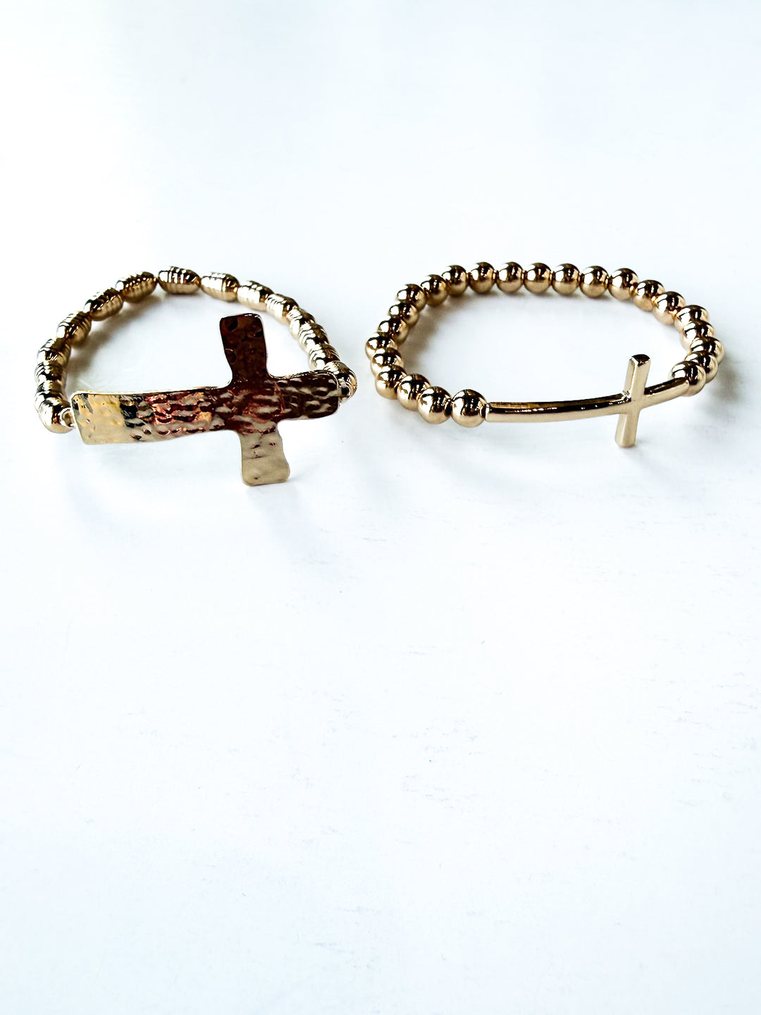 Double Strand Cross Bracelet