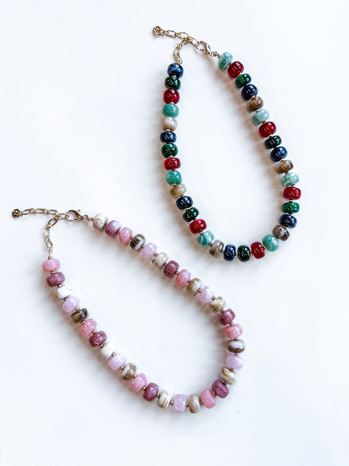 It Girl Marbled Stone Necklace