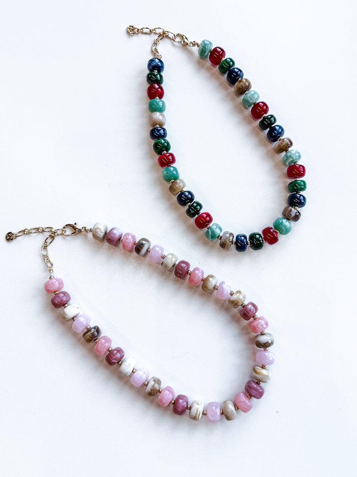 It Girl Marbled Stone Necklace