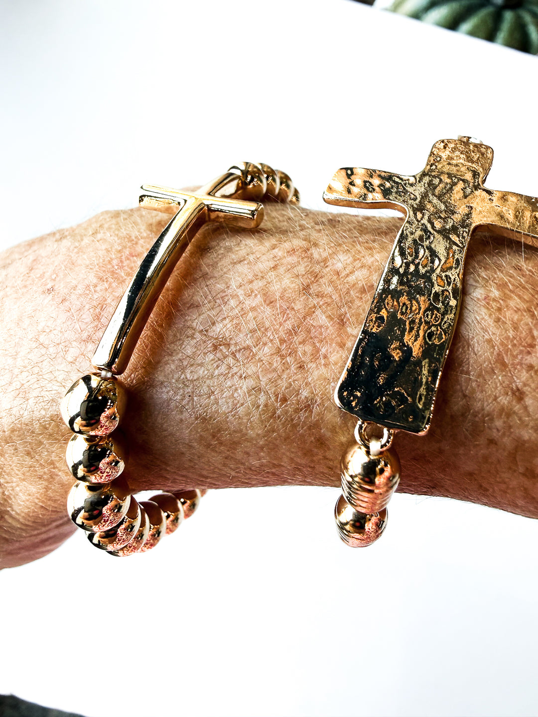 Double Strand Cross Bracelet