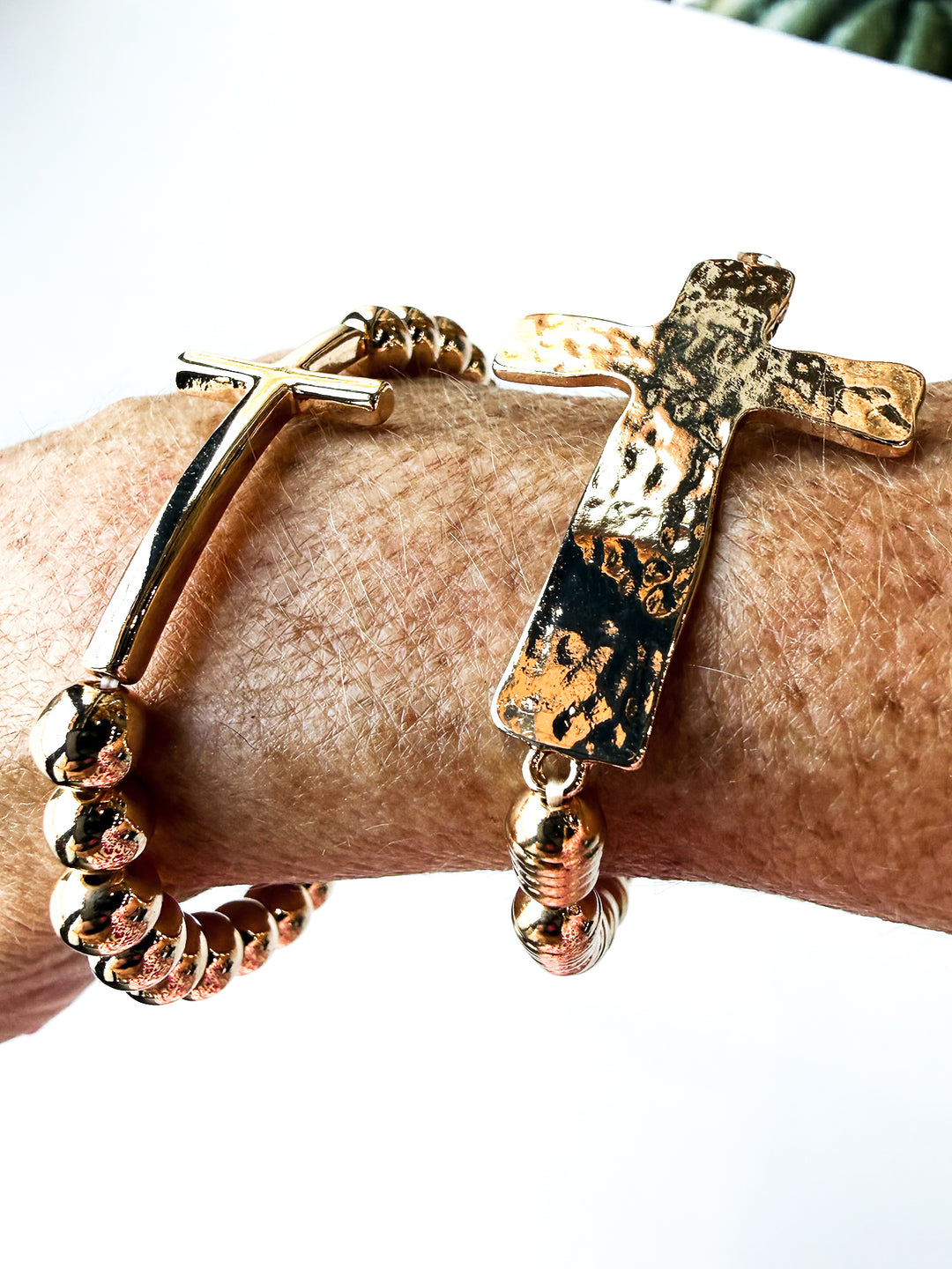 Double Strand Cross Bracelet