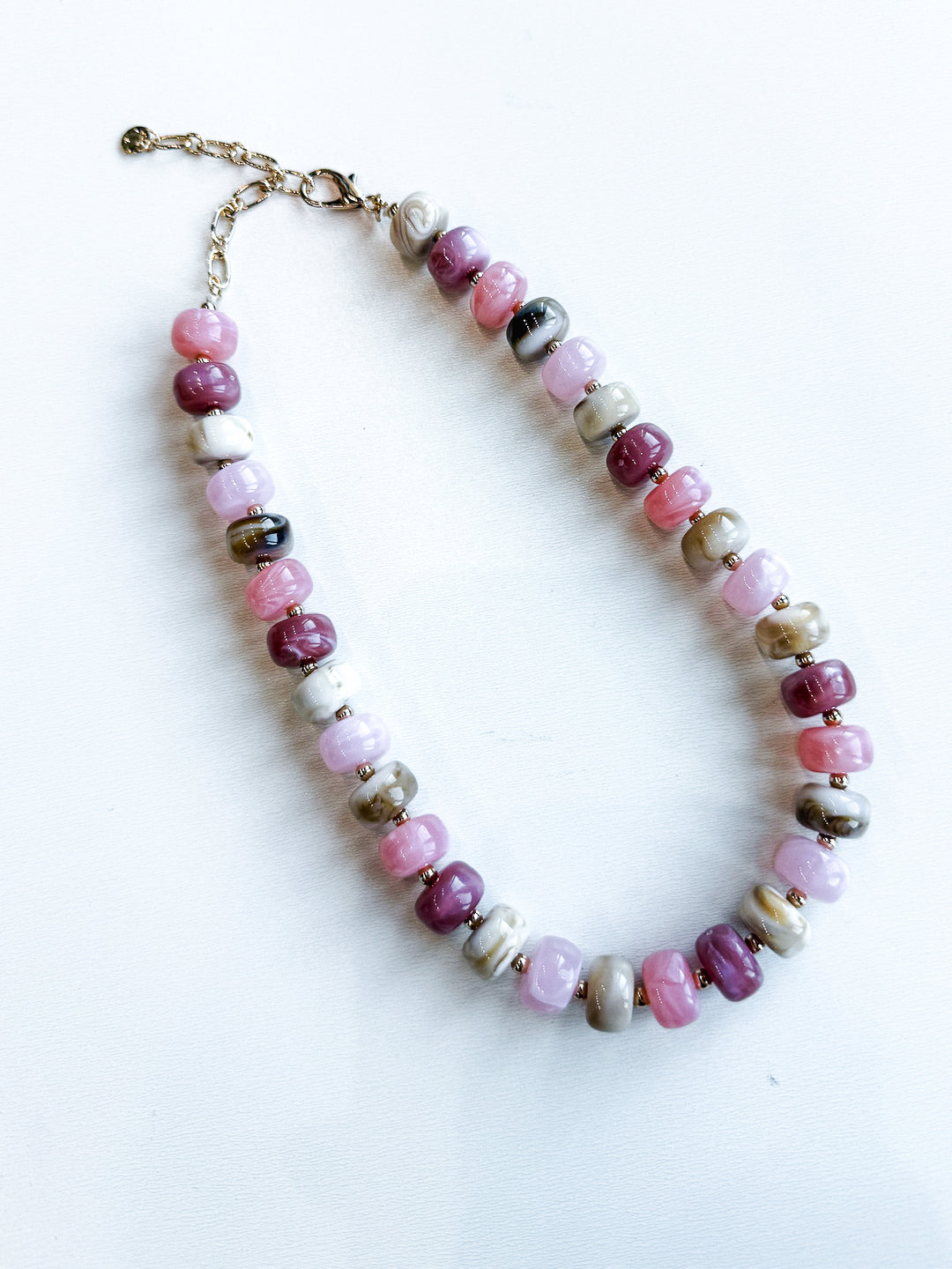 It Girl Marbled Stone Necklace
