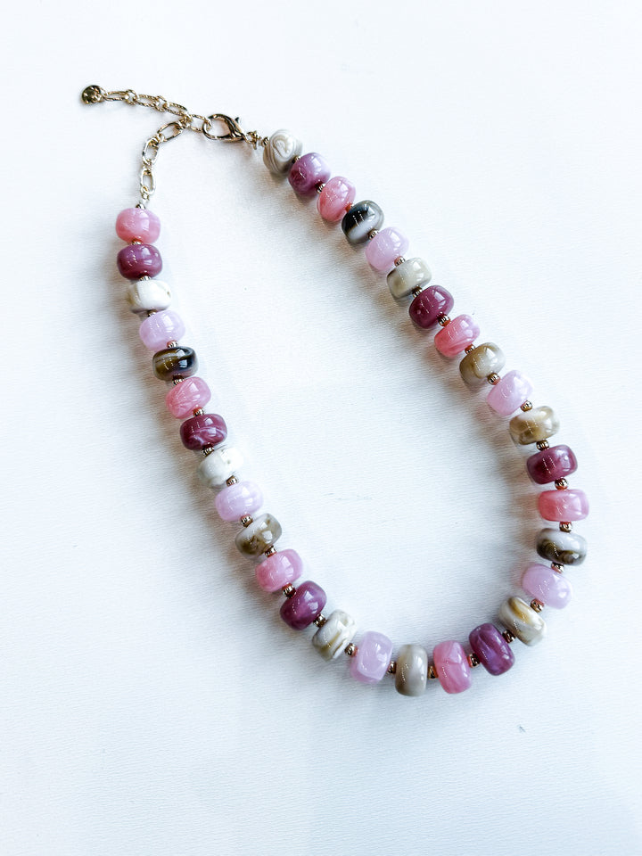 It Girl Marbled Stone Necklace