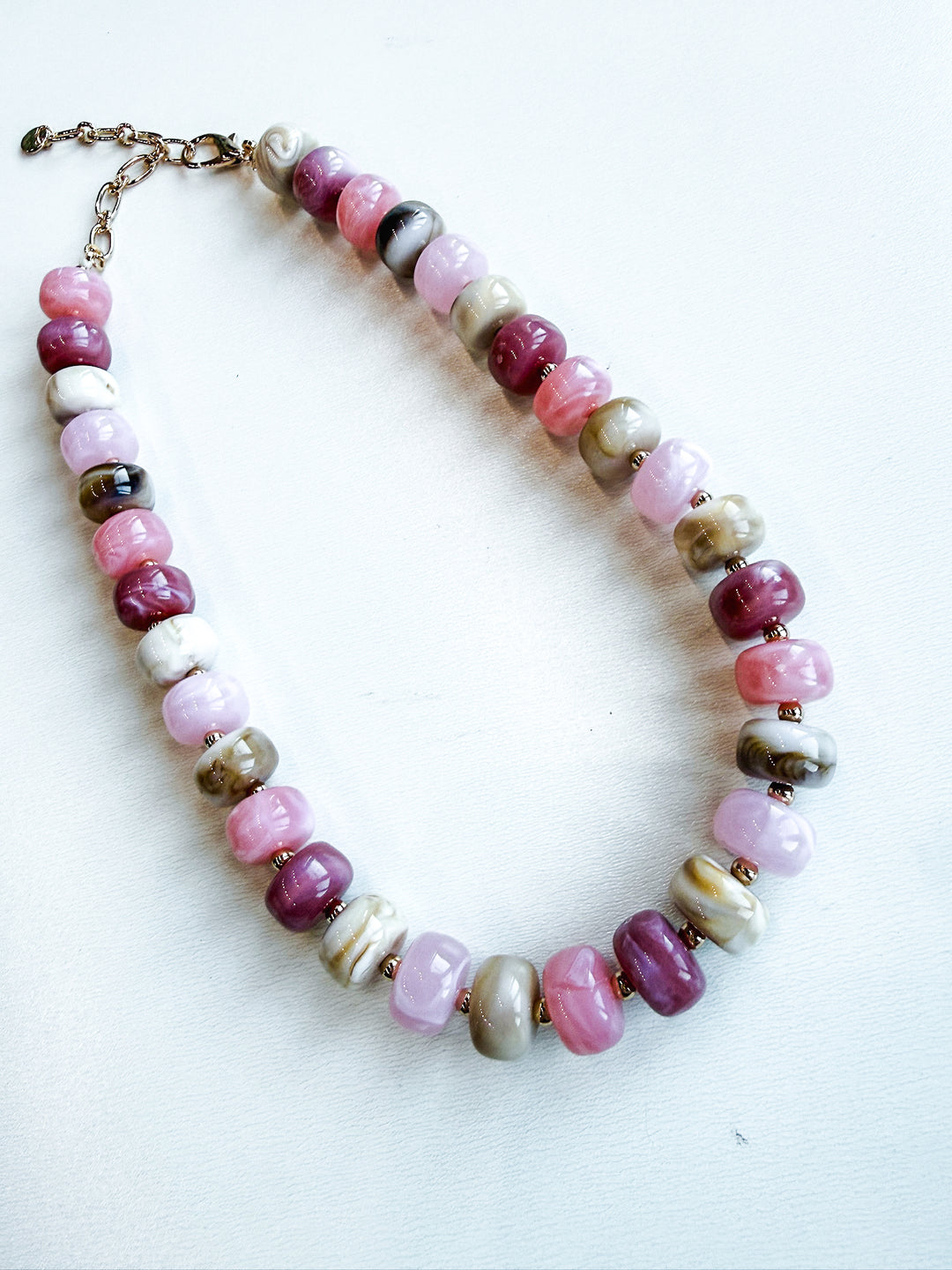 It Girl Marbled Stone Necklace