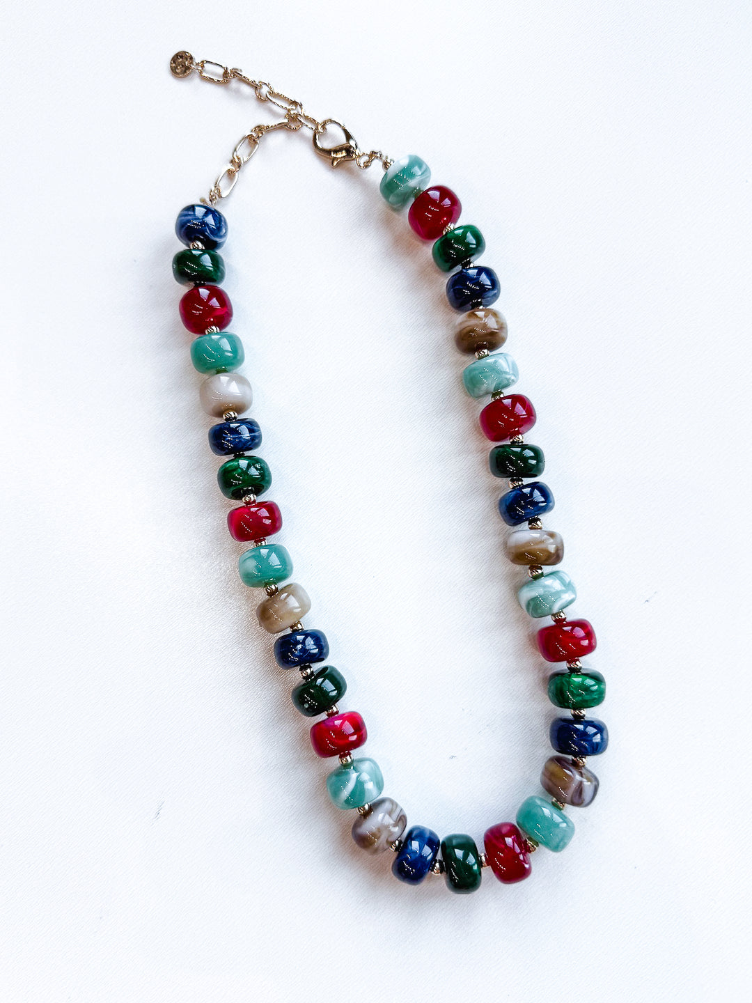 It Girl Marbled Stone Necklace