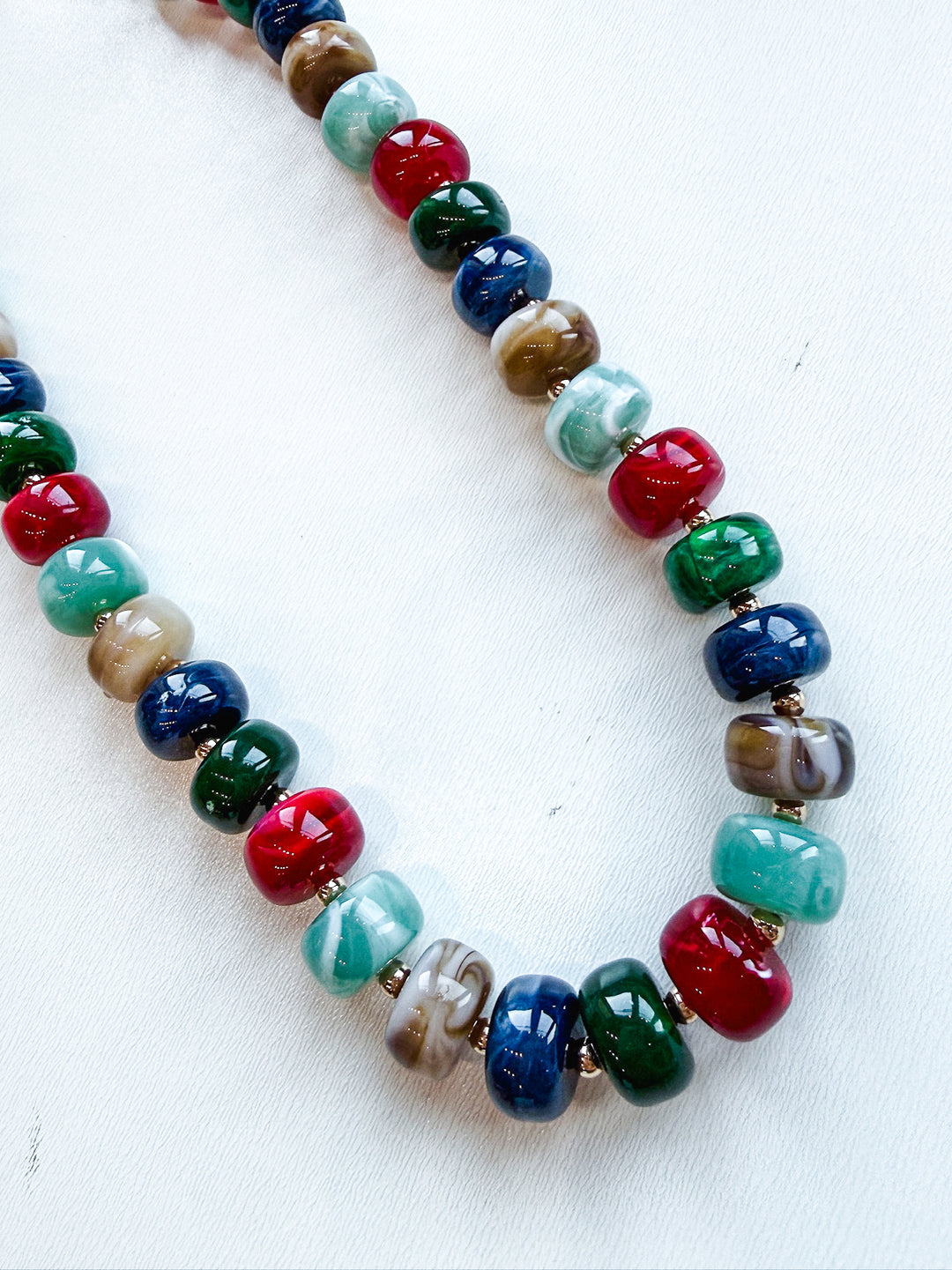 It Girl Marbled Stone Necklace