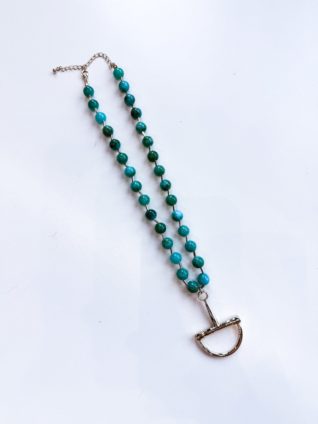 Big Energy Horsebit & Bead Necklace