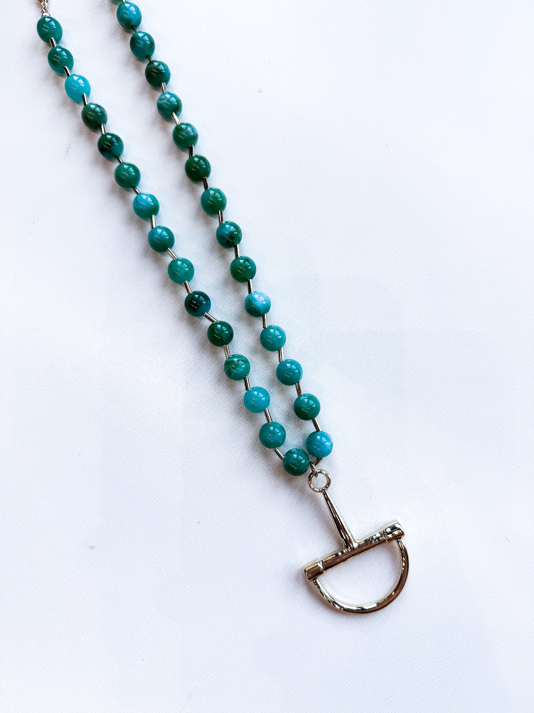 Big Energy Horsebit & Bead Necklace