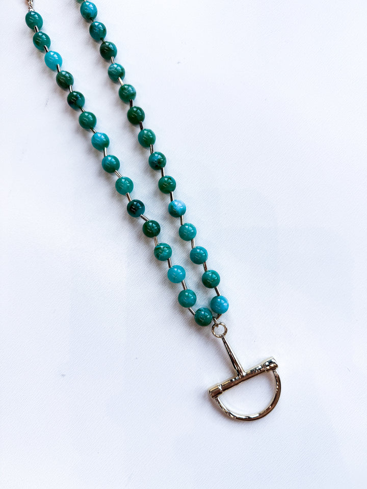 Big Energy Horsebit & Bead Necklace