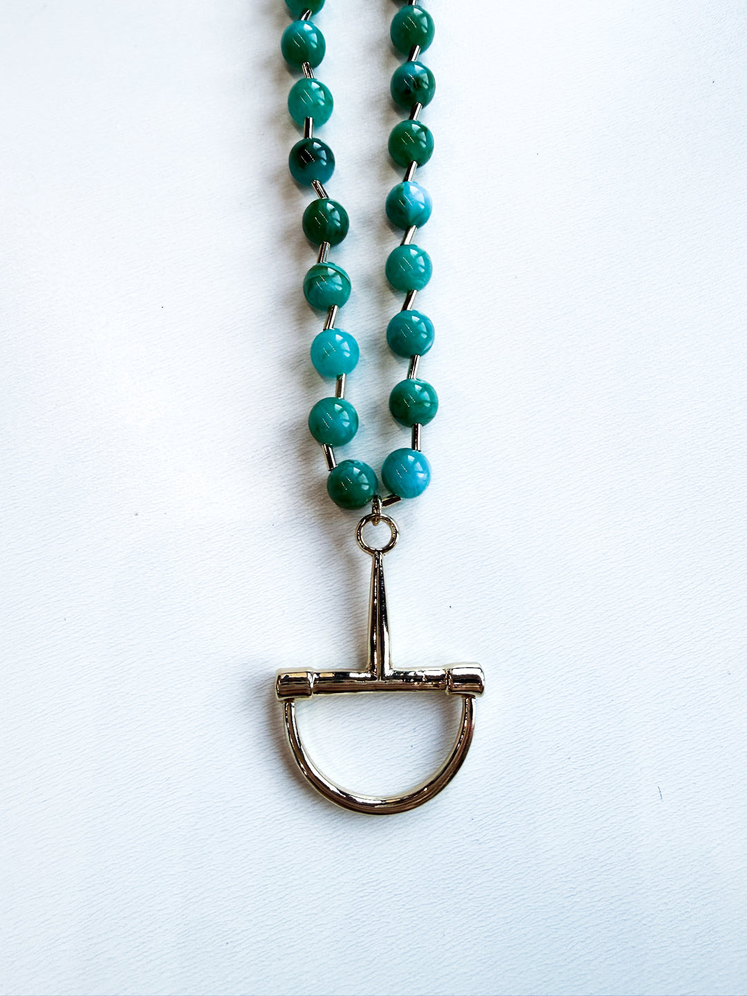 Big Energy Horsebit & Bead Necklace